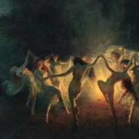 satanic witches dancing