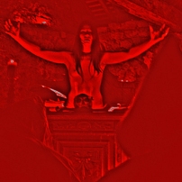 woman at satanic altar